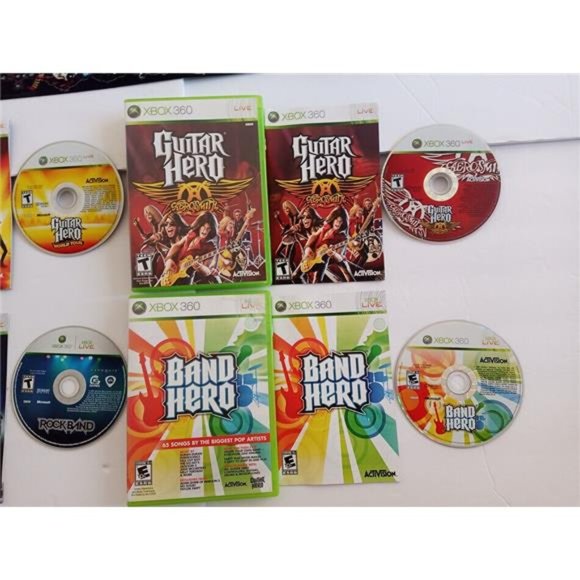 Xbox 360 Guitar Hero Wireless Gibson Les Paul Guitar - 4 Games - Bundle - Picture 5 of 10